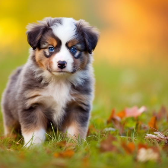 merle Aussiechon puppy